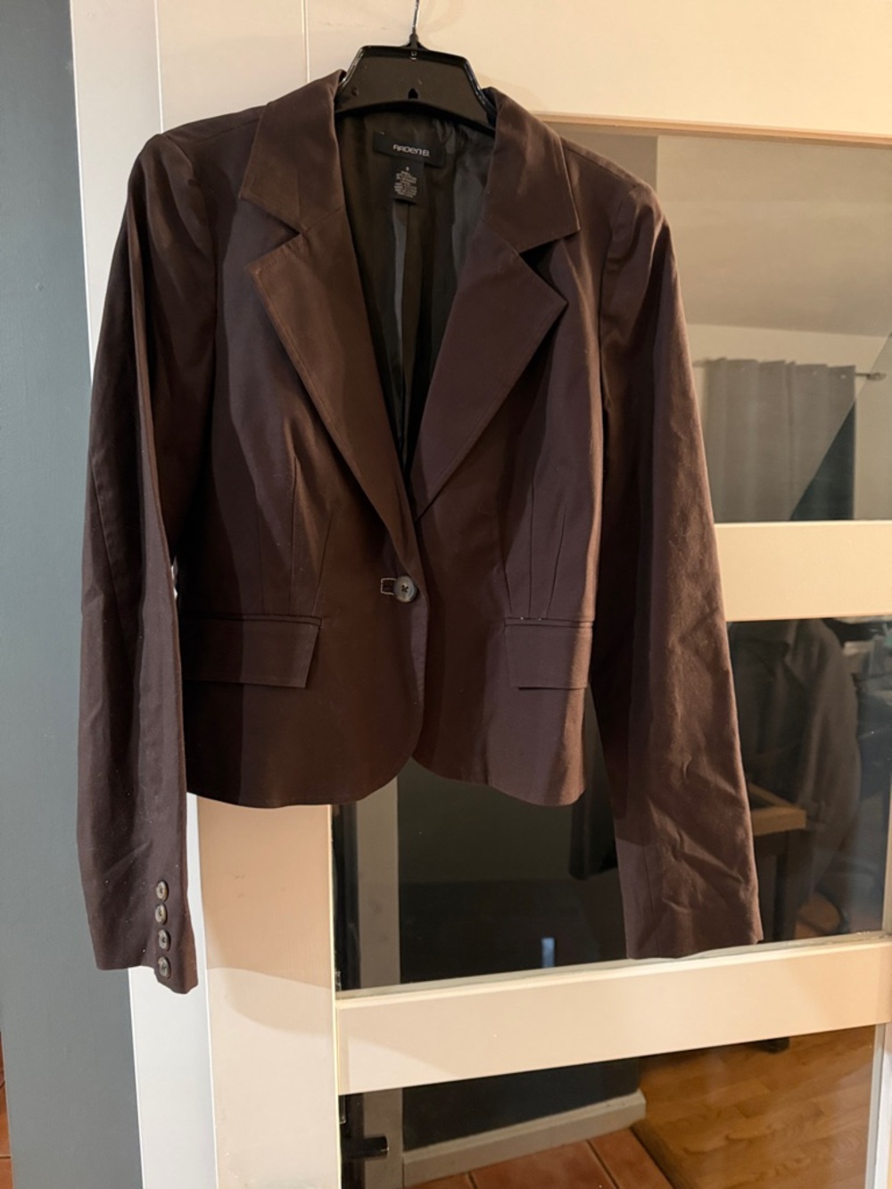 Arden B Dark Brown Single-Button Women's Blazer